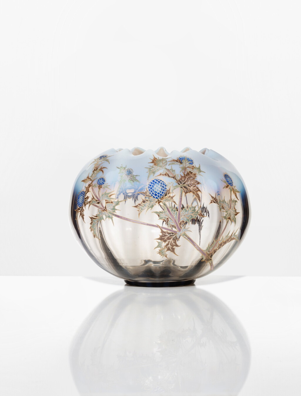 View full screen - View 1 of Lot 31. Chardon des Alpes vase, circa 1890.