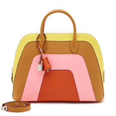 View full screen - View 1 of Lot 42. Limited Edition Lime, Sesame, Rose Confetti and Terre Battue Epsom Sunrise Rainbow Bolide 1923 30 Palladium Hardware, 2020.