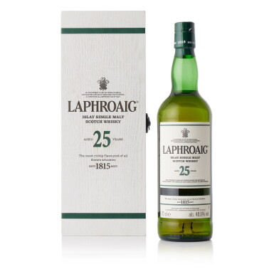 View full screen - View 1 of Lot 8086. Laphroaig 25 Year Old Cask Strength 53.4 abv NV (1 BT70).