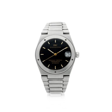 View full screen - View 1 of Lot 144. IWC | REFERENCE 3521-002 INGENIEUR A STAINLESS STEEL AUTOMATIC WRISTWATCH WITH DATE AND BRACELET, CIRCA 1995.