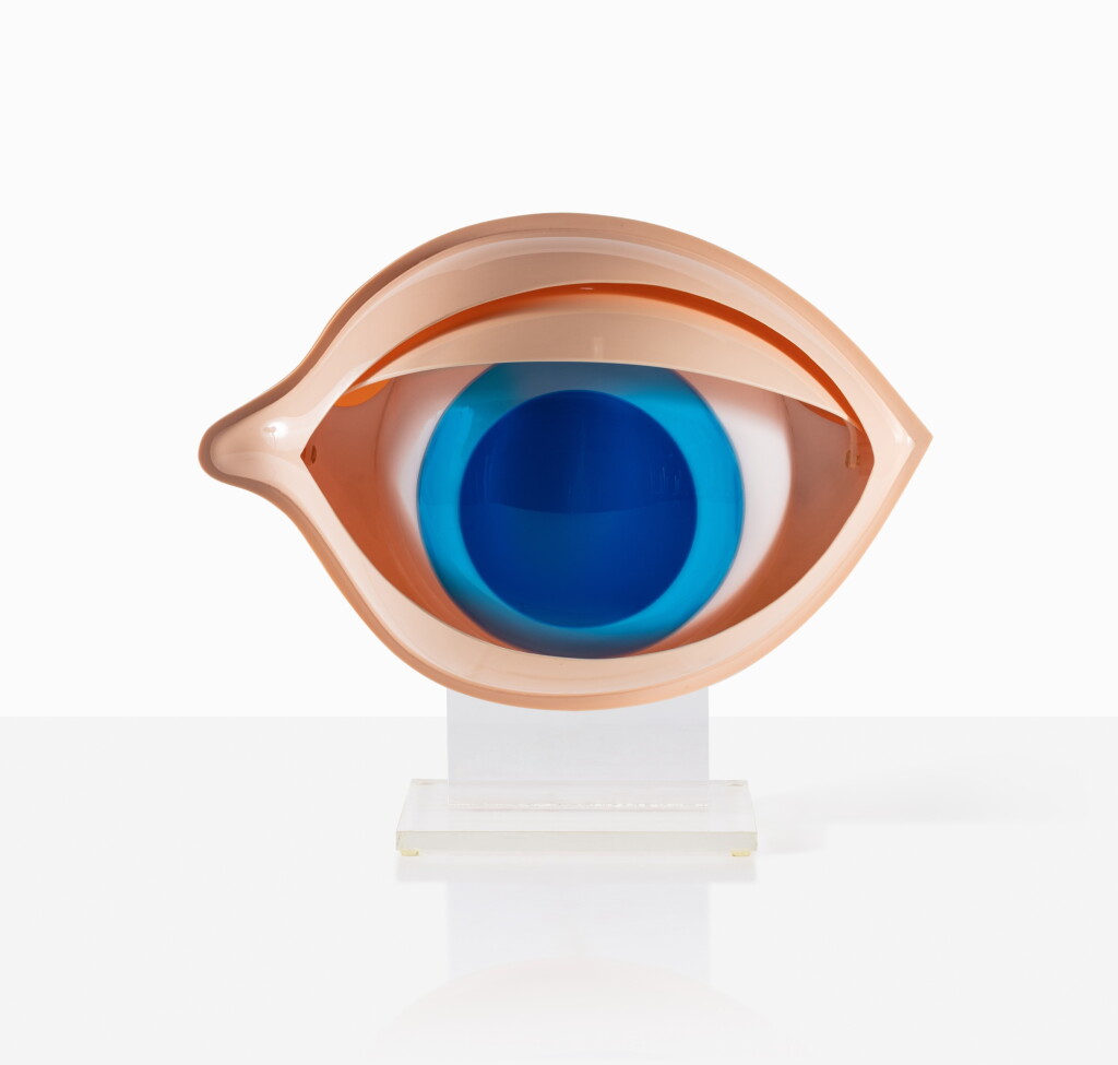View full screen - View 1 of Lot 160. Lampe Oeil bleu.