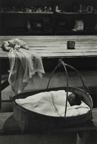 View full screen - View 1 of Lot 55. Baby in Basket.