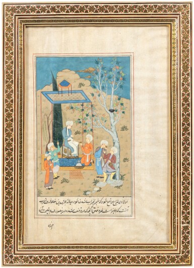 View full screen - View 1 of Lot 86. A group of seven miniatures, Mughal School, 18th / 20th century | 十八 / 二十世紀 莫臥兒畫派細密畫一組七件.