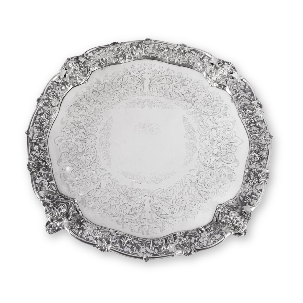 View full screen - View 1 of Lot 377. A Large Regency Silver Salver, Paul Storr, London, 1811.