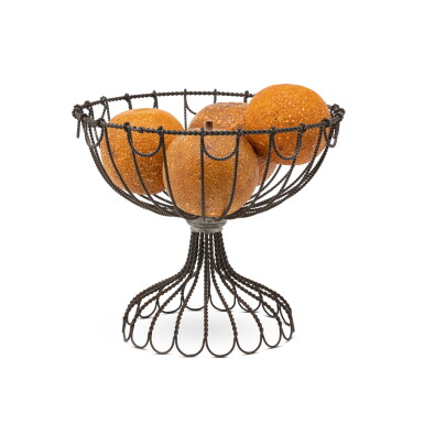 View full screen - View 1 of Lot 204. American Carved and Painted Stone Fruit, Late 19th Century.