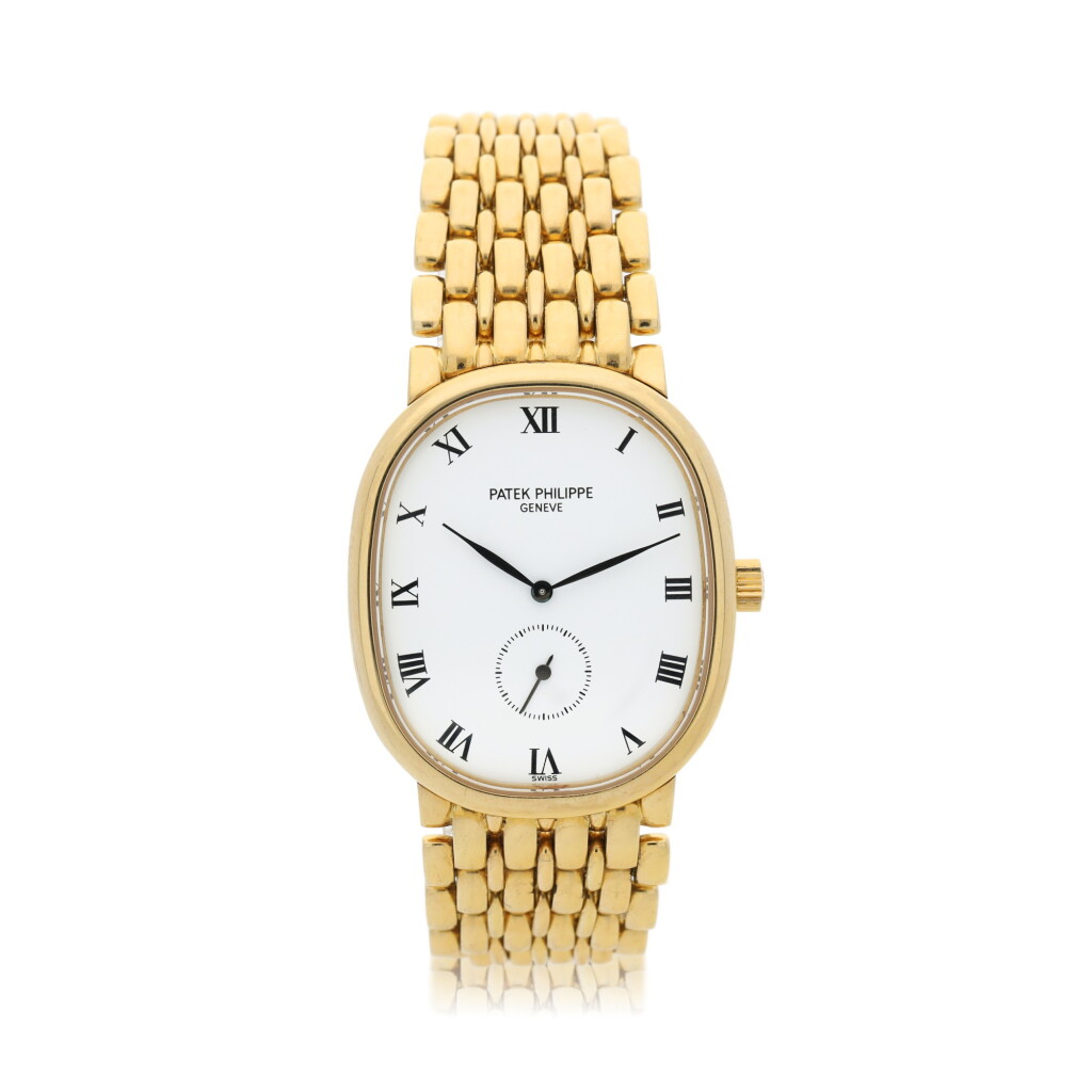 全萤幕检视 - 查看802PATEK PHILIPPE | REFERENCE 3978/22 ELLIPSE A YELLOW GOLD OVAL WRISTWATCH, CIRCA 1995的1