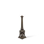 A William IV Patinated Bronze Columnar Lamp, Circa 1840