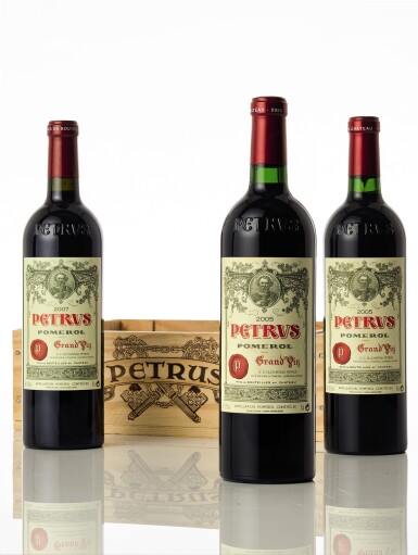 View full screen - View 1 of Lot 6026. Petrus 2005 (3 BT).