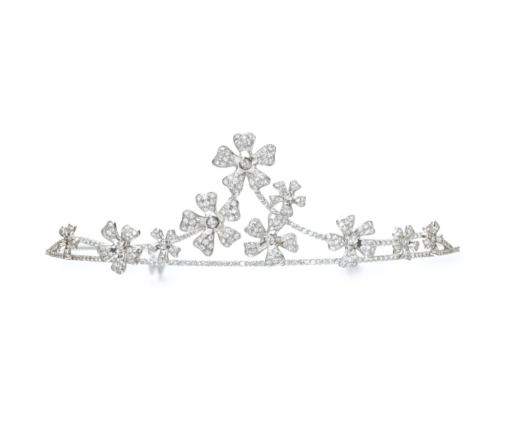 View full screen - View 1 of Lot 723. Diamond tiara, ‘Wildflowers’.