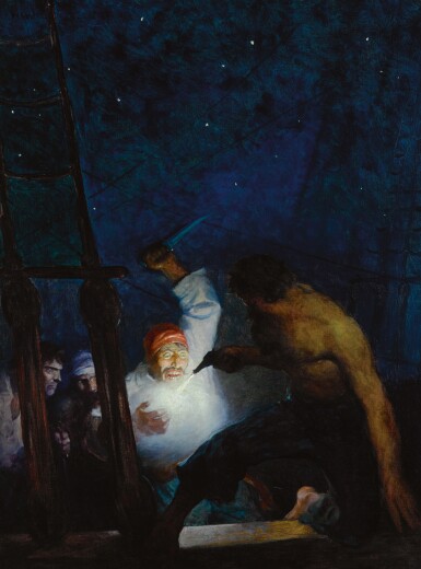 View full screen - View 1 of Lot 27. N.C. WYETH | AYRTON'S FIGHT WITH THE PIRATES.