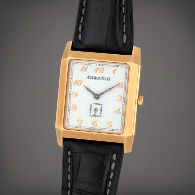 View full screen - View 1 of Lot 371. Edward Piguet, Reference 14918 | A pink gold wristwatch | Circa 1990.