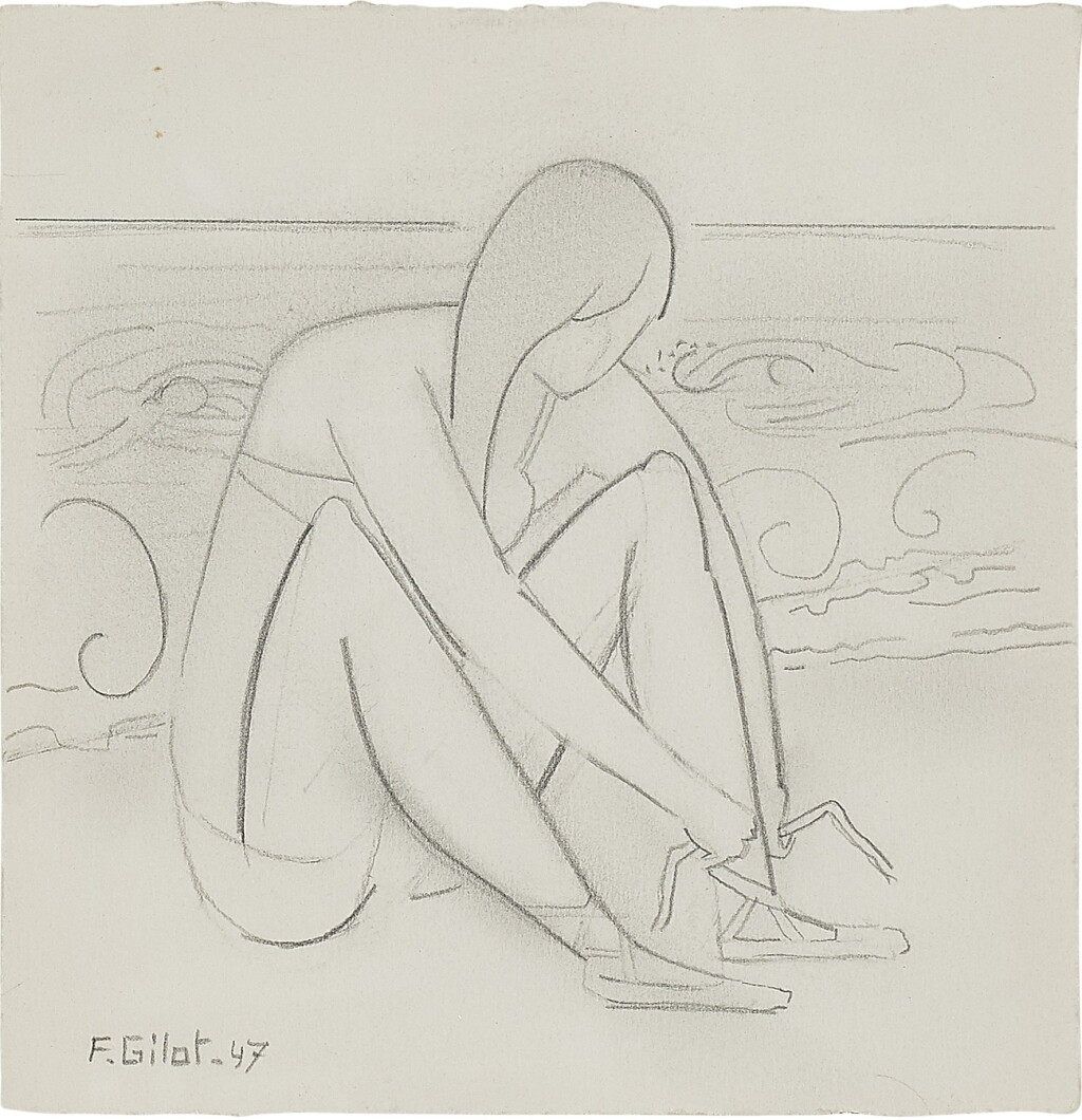View full screen - View 1 of Lot 188. Bather Lacing her Espadrilles.