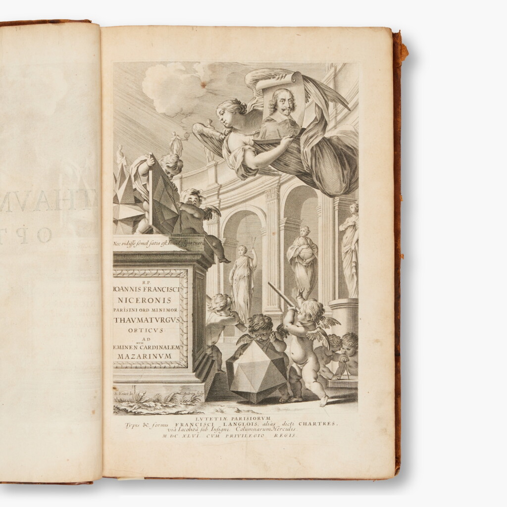 View full screen - View 1 of Lot 74. Niceron, Jean-François | Thaumaturgus opticus, sive admiranda optices, Paris, 1663, contemporary calf.
