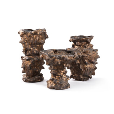 View full screen - View 1 of Lot 239. Three vases. Marking.