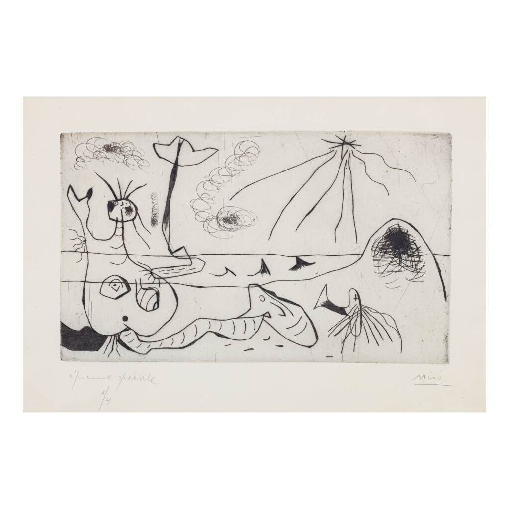 View full screen - View 1 of Lot 31. JOAN MIRÓ | LA BAIGNEUSE (D. 23).
