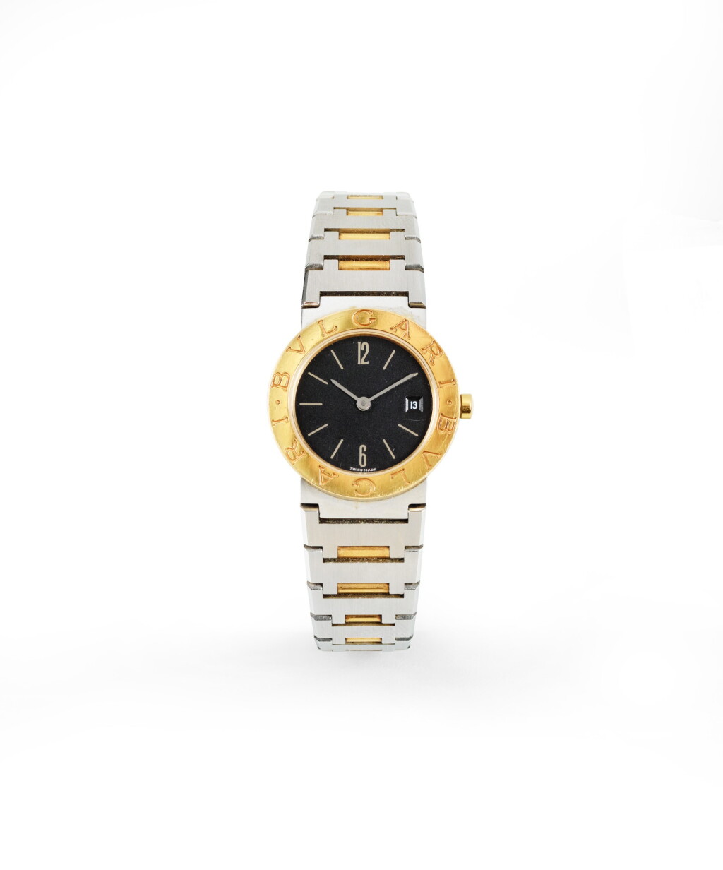 View full screen - View 1 of Lot 126. MONTRE BRACELET DE DAME ACIER ET OR, "B ZERO 1", BULGARI | LADY'S STAINLESS STEEL AND GOLD WRISTWATCH, 'B ZERO 1', BULGARI.