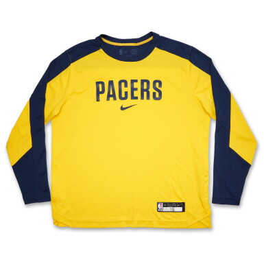 View full screen - View 1 of Lot 94. Myles Turner Indiana Pacers 2025 NBA Finals Game Worn Warmup Top | Games 6 and 7 | 2 Games.