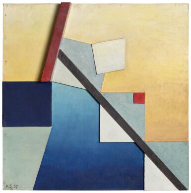 View full screen - View 1 of Lot 4. Quadratisches Bild (Komposition).