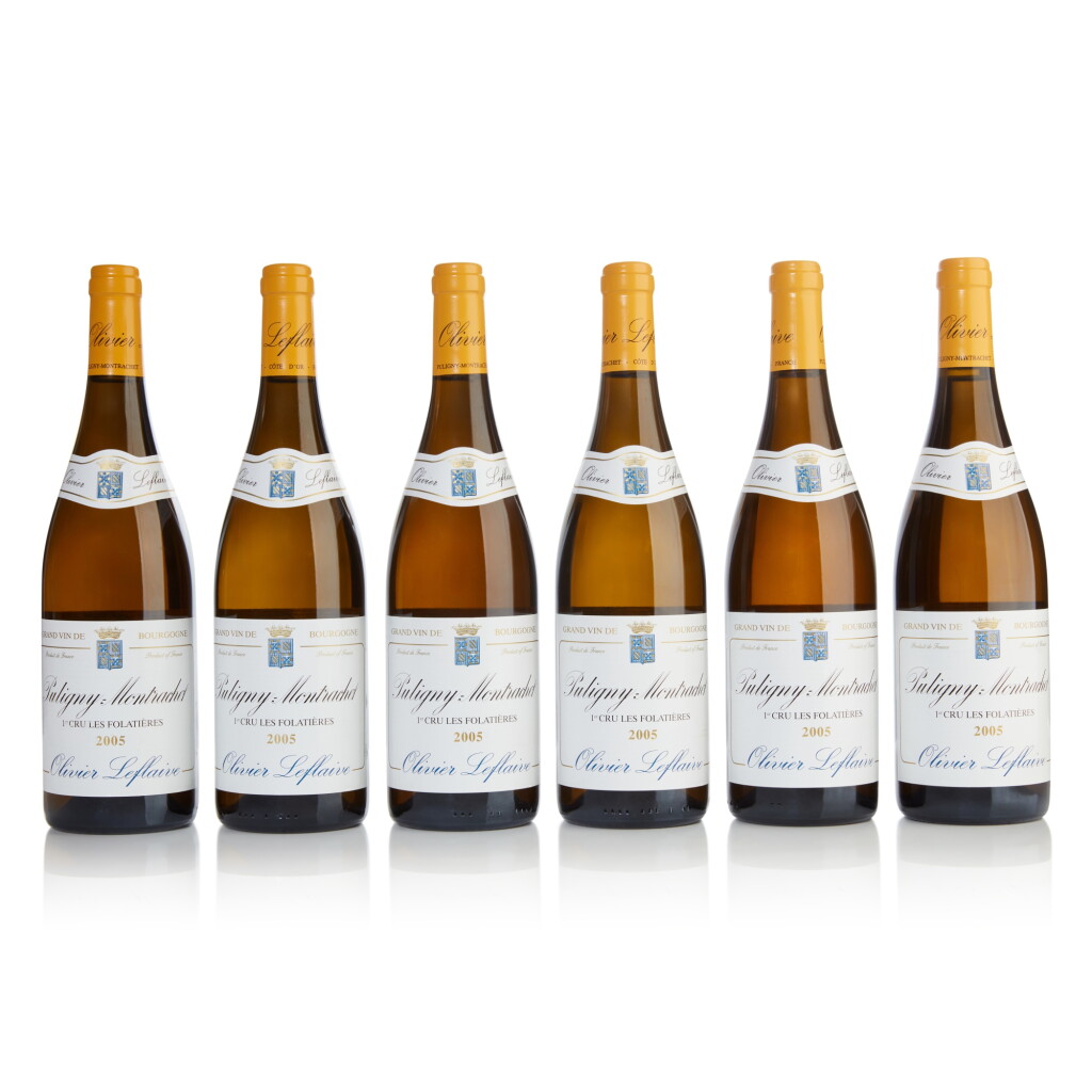 View full screen - View 1 of Lot 250. Puligny Montrachet, Les Folatières 2005 Olivier Leflaive (12 BT).