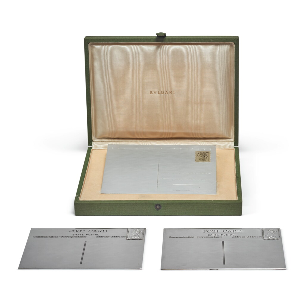 View full screen - View 1 of Lot 963. AN ITALIAN SILVER POSTCARD, BULGARI, FLORENCE, 20TH CENTURY.
