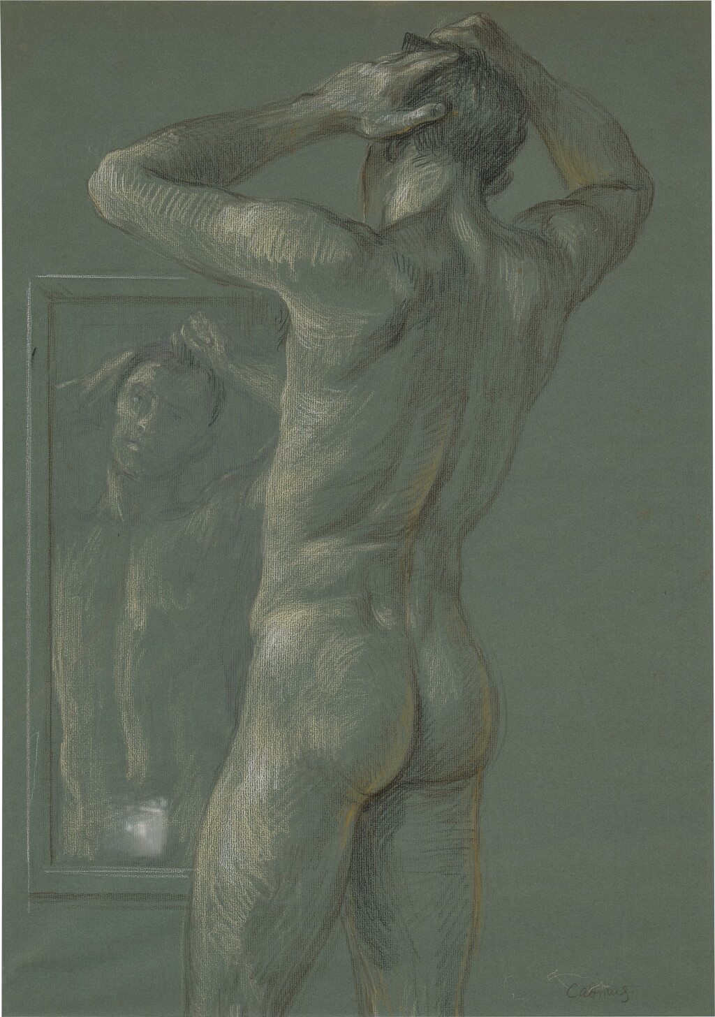 View full screen - View 1 of Lot 571. Nude with Mirror.