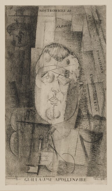 View full screen - View 1 of Lot 109. LOUIS MARCOUSSIS | PORTRAIT DE GUILLAUME APOLLINAIRE (MILET 33).