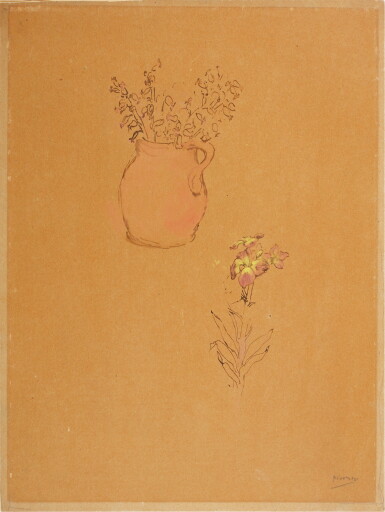 View full screen - View 1 of Lot 124. PABLO PICASSO | NATURE MORTE, VASE AVEC FLEURS.