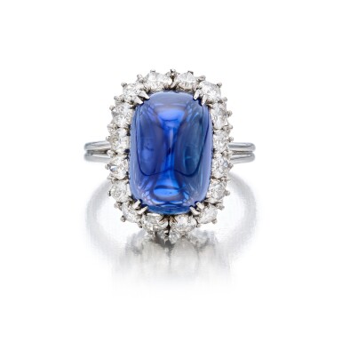 View full screen - View 1 of Lot 110. Sapphire and Diamond Ring.