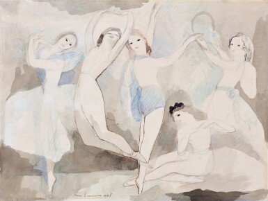 View full screen - View 1 of Lot 448. MARIE LAURENCIN | CINQ DANSEUSES.