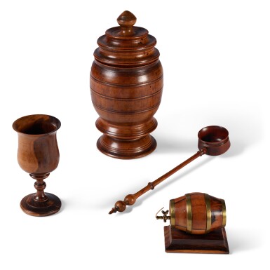 View full screen - View 1 of Lot 1878. A Group of Four Treen Objects, 19th Century.