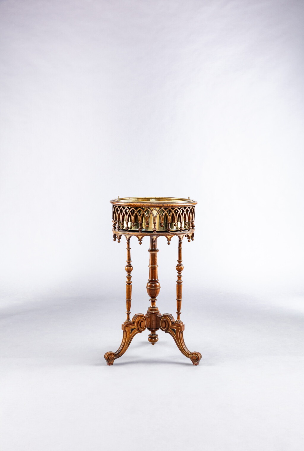 View full screen - View 1 of Lot 652. A walnut and parcel-gilt jardinière, by Maison Gallais, Paris, circa 1880.