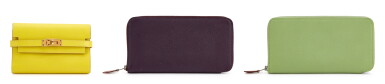 View full screen - View 1 of Lot 5660. Set of 3 Kelly Depliant Wallet and Silk'in Wallets.