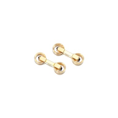 View full screen - View 1 of Lot 86. PAIR OF SAPPHIRE CUFFLINKS, CHAUMET, CIRCA 1986.