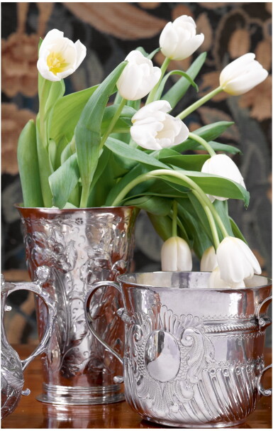View full screen - View 1 of Lot 66. A LARGE GERMAN SILVER BEAKER, HEINRICH BECKER II, HAMBURG, CIRCA 1660.