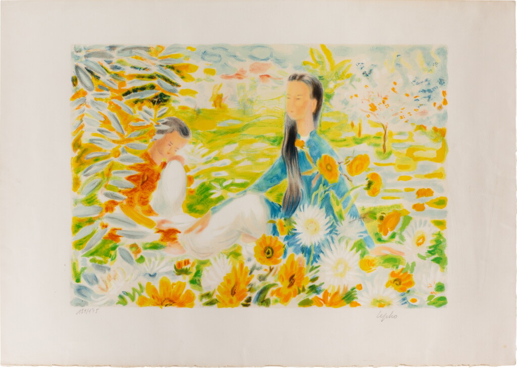 View full screen - View 1 of Lot 16. Le Pho (1907-2001), Mother and child in the garden | 黎譜 (1907-2001), 園中母子.