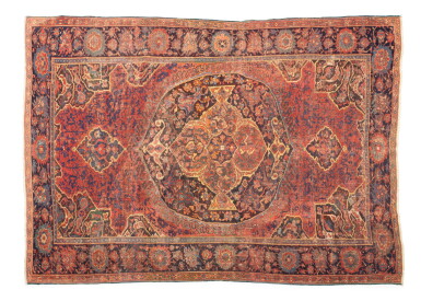 View full screen - View 1 of Lot 10. A Ushak carpet, West Anatolia, 17th century | Tapis d'Oushak d'Anatolie Orientale, XVIIème siècle.