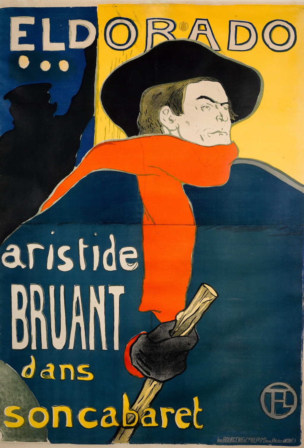 View full screen - View 1 of Lot 100. Eldorado: Aristide Bruant (W. P5; D. 344; A. 7; Adr. 4).