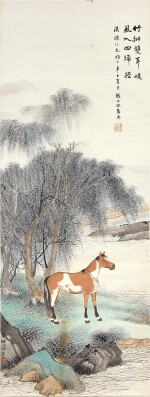 趙叔孺、汪琨 柳蔭駿馬 | Zhao Shuru, Wang Kun, Horse under the Willow Tree