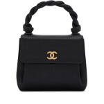 Black Satin Top Handle Gold Hardware, 1994-1996