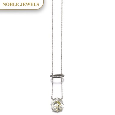 View full screen - View 1 of Lot 165. Fancy Yellow diamond necklace | 彩黃色鑽石項鏈.