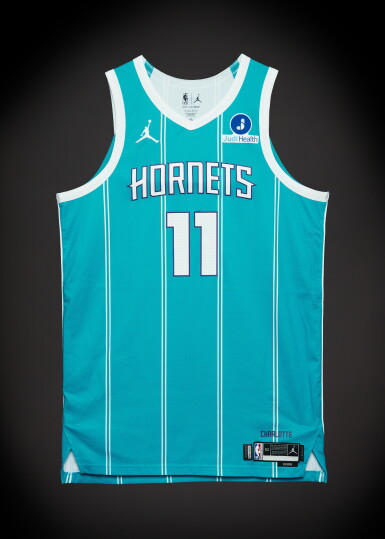 View full screen - View 1 of Lot 27. Ryan Kalkbrenner ‘Rookie Debut’ Charlotte Hornets 2025-2026 NBA Tip-Off Game Worn Icon Edition Jersey | Double-Double.