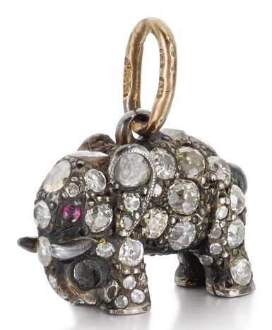 View full screen - View 1 of Lot 352. A FABERGÉ JEWELLED GOLD PENDANT, WORKMASTER AUGUST HOLMSTRÖM, ST PETERSBURG, CIRCA 1890.