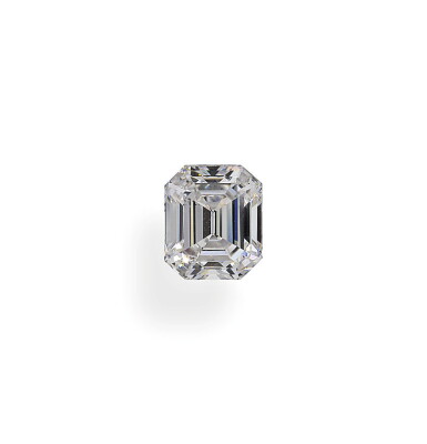 View full screen - View 1 of Lot 18. A 1.12 Carat Emerald-Cut Diamond, D Color, SI1 Clarity.