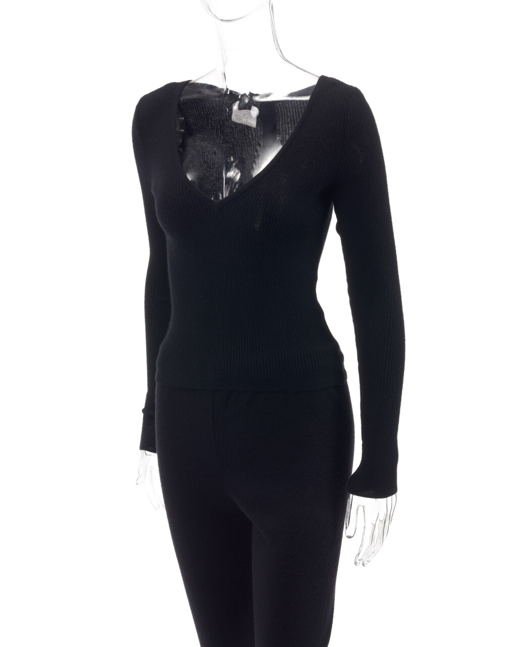 View full screen - View 1 of Lot 144. Black cashmere and silk sweater.