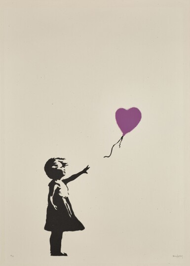 View full screen - View 1 of Lot 5. Girl with Balloon – Colour AP (Purple).