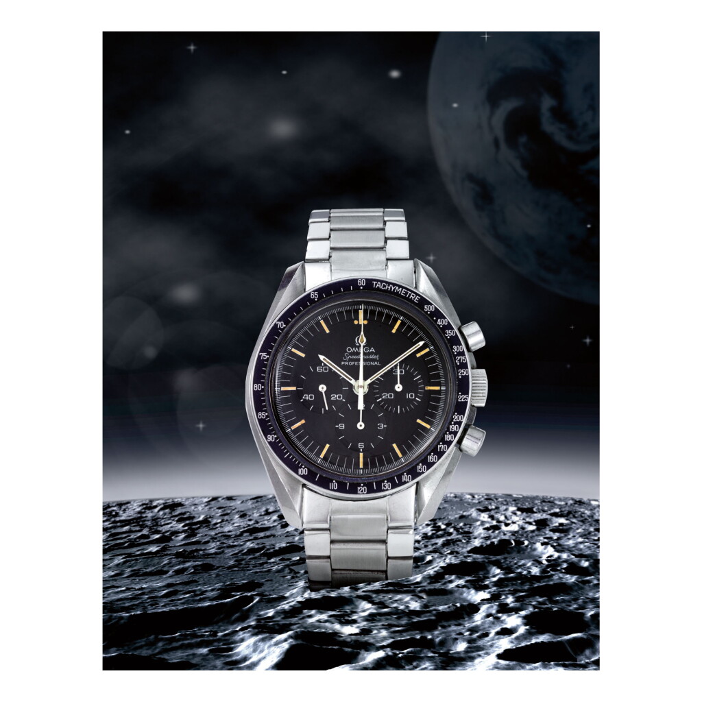 View full screen - View 1 of Lot 14. OMEGA | SPEEDMASTER REF 145.022-69 'PRE-MOON', A STAINLESS STEEL CHRONOGRAPH WRISTWATCH WITH BRACELET, MADE IN 1970.