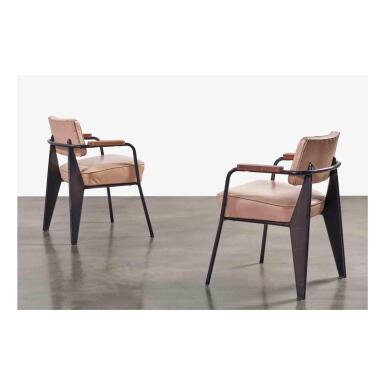 View full screen - View 1 of Lot 91. Pair of "Direction" Armchairs, Model No. 352.