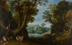 Landscape with dancing satyrs