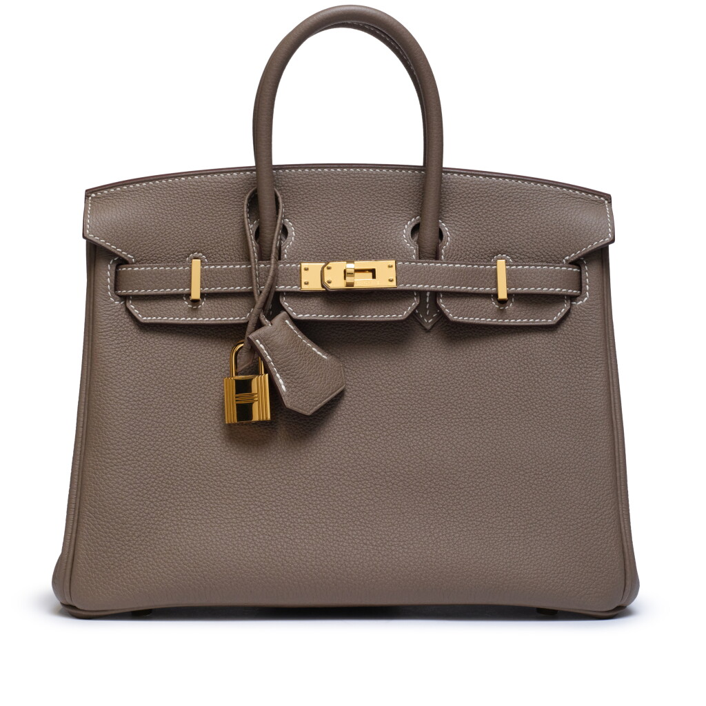 View full screen - View 1 of Lot 70. Etoupe Togo Birkin 25 Gold Hardware, 2018.