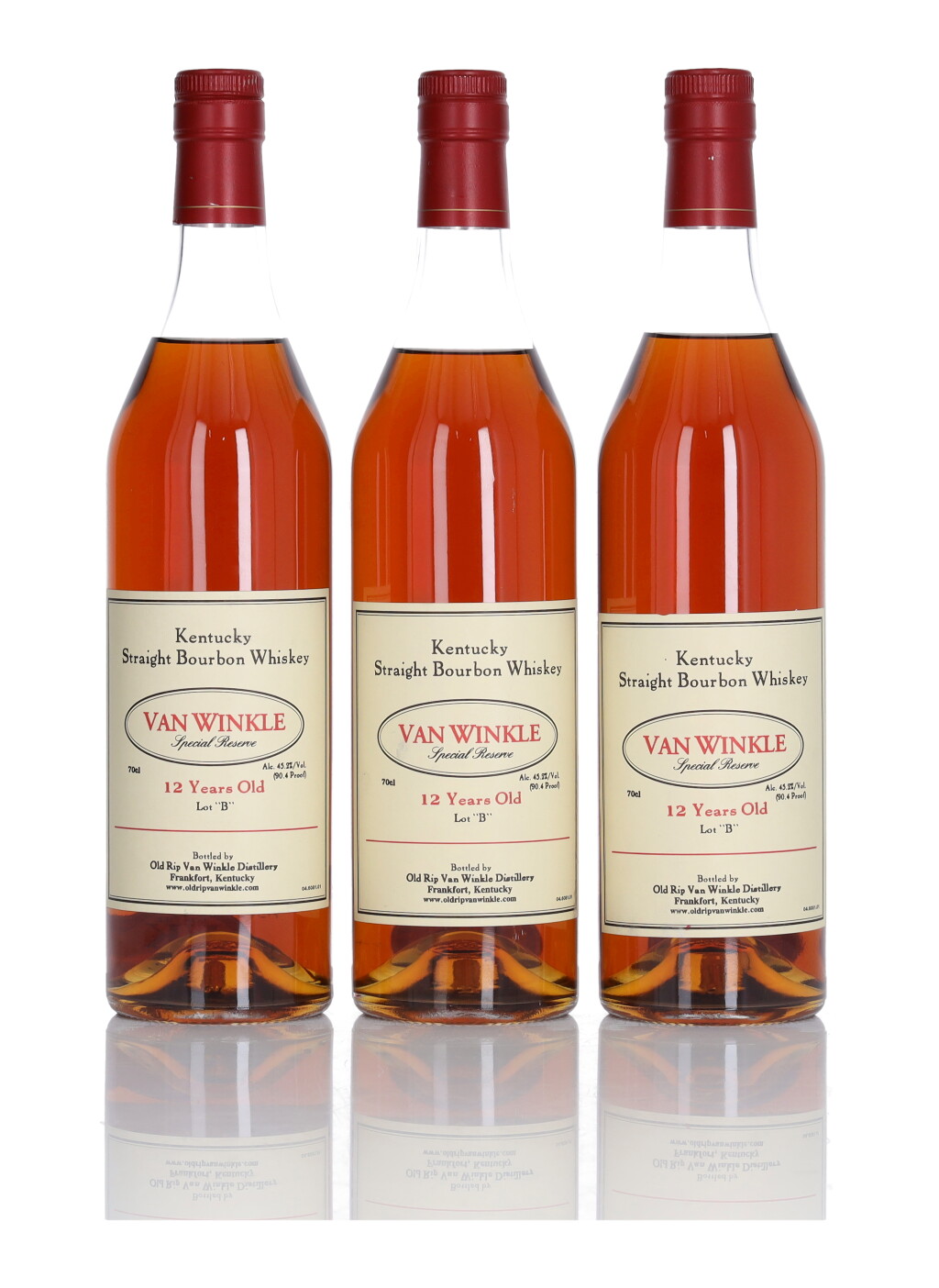 View full screen - View 1 of Lot 140. Van Winkle 12 Year Old Special Reserve Lot "B" 90.4 Proof NV (3 Bottles 75cl).